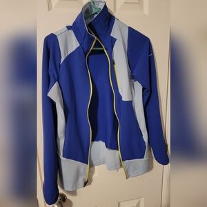 Columbia Omni Shield Advanced Repellency Jacket Blue Womens Sz S Running Hiking